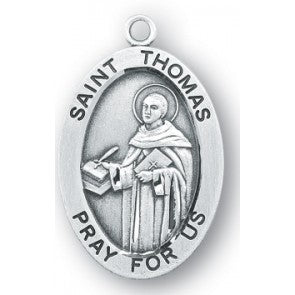 STERLING SILVER ST THOMAS MEDAL/LARGE OVAL - S265224 - Catholic Book & Gift Store 