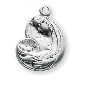 STERLING SILVER MOTHER AND CHILD PENDANT - S352218 - Catholic Book & Gift Store 