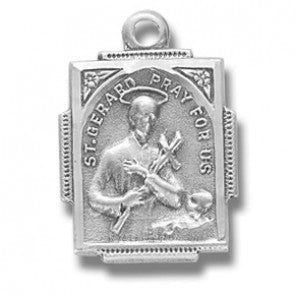 STERLING/ST GERARD MEDAL/18" CHAIN - S359318 - Catholic Book & Gift Store 