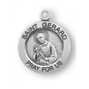 STERLING/ST GERARD MEDAL/18" CHAIN - S826218 - Catholic Book & Gift Store 
