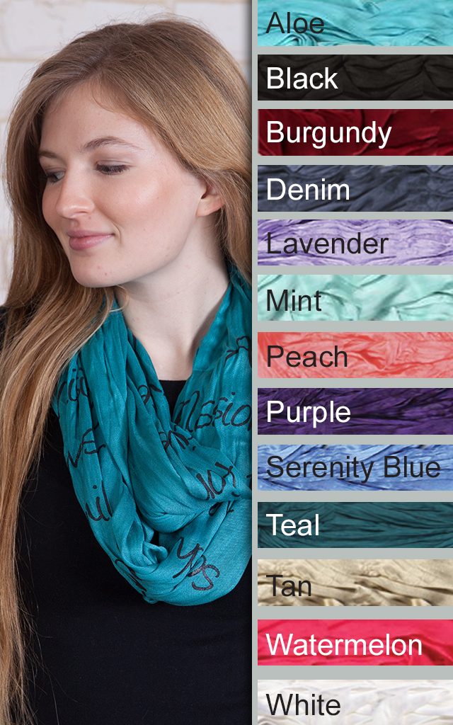 JESUS I TRUST IN YOU INFINITY SCARF - BURGUNDY