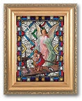 GUARDIAN ANGEL GLASS FRAMED - SG461-350 - Catholic Book & Gift Store 