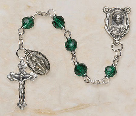 6MM EMERALD ROSARY/VIENNA COLLECTION - SO26EM5D - Catholic Book & Gift Store 