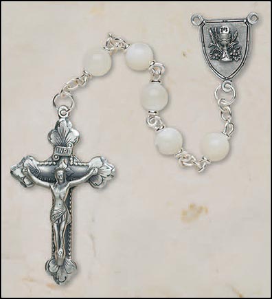 6MM PEARL FIRST COMMUNION ROSARY