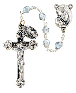 6MM MOTHER'S EMBRACE ROSARY/SILVER - SO6ABSL18D - Catholic Book & Gift Store 