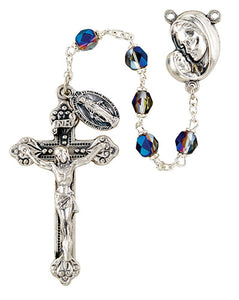6MM MOTHER'S EMBRACE ROSARY/SAPPHIRE - SO6ABSP18D - Catholic Book & Gift Store 