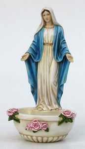 OUR LADY OF GRACE HOLY WATER FONT - SR-75377-C - Catholic Book & Gift Store 