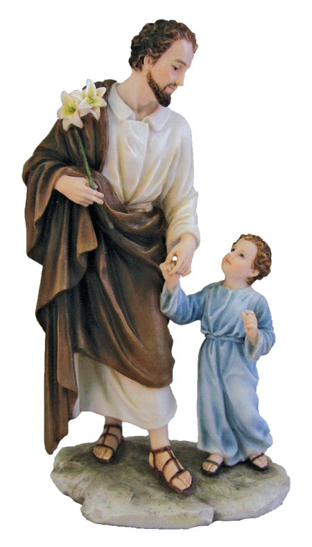 Hand Painted St. Joseph and Child Jesus