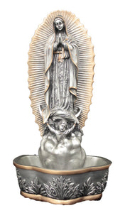 8" OUR LADY OF GUADALUPE HOLY WATER FONT - SR-76802-PE