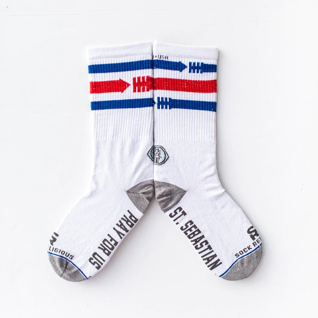 Patron of Athletes - St. Sebastian Adult/OSFM Socks