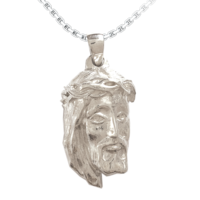 Face of Christ 3D Sterling Silver Pendant