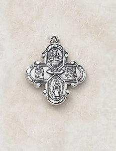 STERLING FOUR-WAY MEDAL/SMALL - SS1520 - Catholic Book & Gift Store 