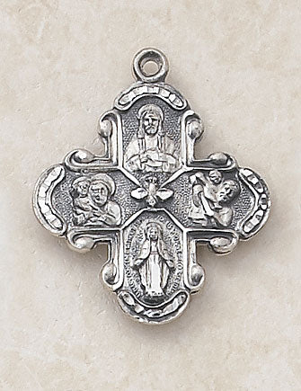 STERLING FOUR-WAY MEDAL - SS1521 - Catholic Book & Gift Store 
