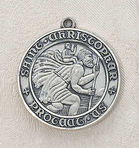 STERLING ST CHRISTOPHER/1" DIA - SS241 - Catholic Book & Gift Store 