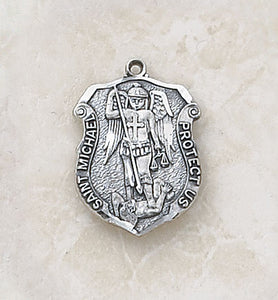 STERLING ST MICHAEL/SMALL SHIELD - SS993 - Catholic Book & Gift Store 