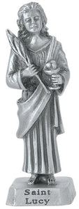 2.5" PEWTER ST LUCY FIGURE - JC-3122-E - Catholic Book & Gift Store 