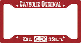 PLASTIC LICENSE PLATE FRAME/CATHOLIC ORIGINAL - LPPF-21 - Catholic Book & Gift Store 