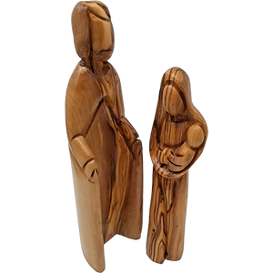 8.5"H OLIVE WOOD NESTING HOLY FAMILY FIGURE - 2 PIECES