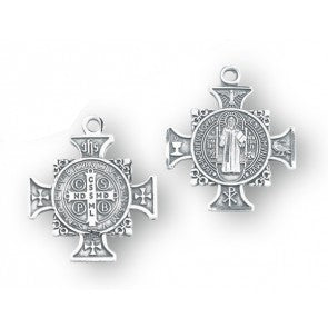 STERLING/ST BENEDICT CROSS MEDAL - S168818 - Catholic Book & Gift Store 