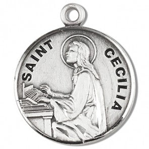 STERLING/ROUND ST CECILIA - S972018C - Catholic Book & Gift Store 