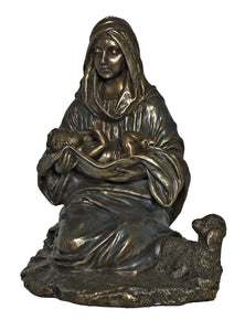 6" MADONNA AND CHILD WITH LAMB - SR-75996 - Catholic Book & Gift Store 