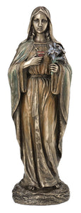 IMMACULATE HEART OF MARY BRONZED 10"H FIGURE